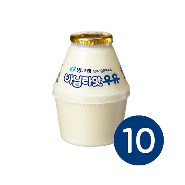 빙그레 바닐라맛우유 단지우유 240ml x 10, 바닐라맛우유 240ml x 12