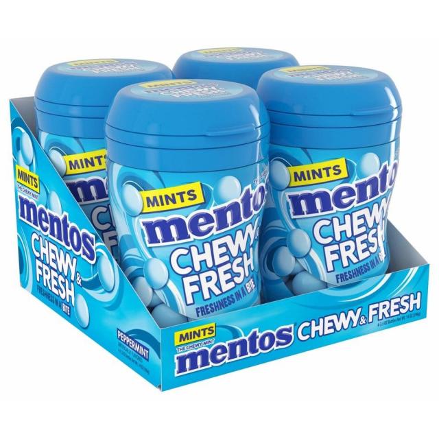 멘토스 츄위민트 페퍼민트 Mentos Chewy Mints Peppermint 4팩