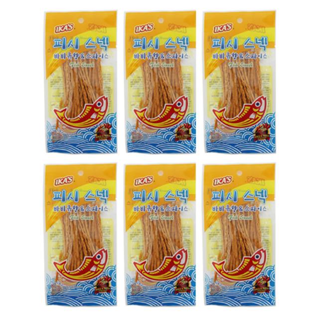 피시 스넥 바비큐향 앤 스파이스맛, 15g, 6개