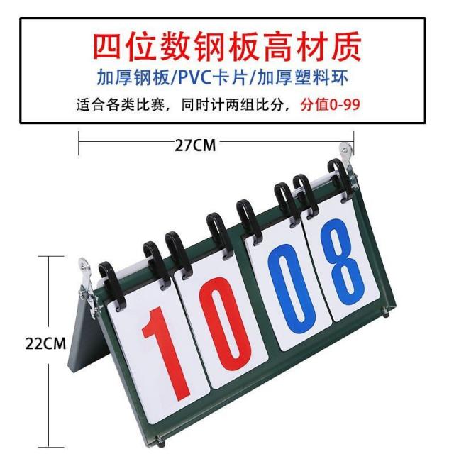 스코어보드 점수판 뒤집을수있는 탁구 배드민턴 축구 스코어인디게이터 득점 자릿수 사용 고급, T02-새고래 네분 점수판