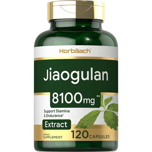 Jiaogulan Capsules 돌외잎 추출 대사활성제 허브 추출물 체력과 지구력 보충제 900 mg, 120 정