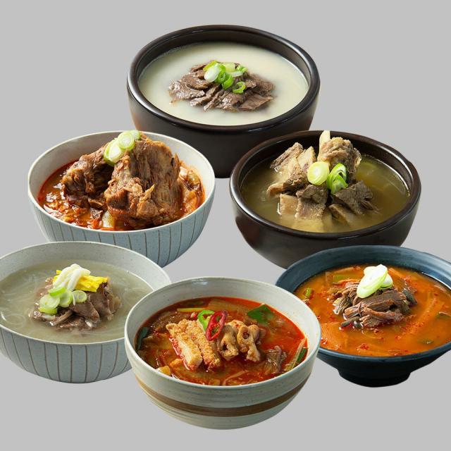 농가의아침 달인 즉석 냉동 국 탕 찌개 사골 곰탕 곰국 육수 국물 농축액 종류 소머리국밥 육개장 설렁탕 내장탕 뼈해장국 왕 소 갈비탕 도가니탕 5팩 달인5대탕 내장탕+뼈해장국+설렁탕+소머리국밥+육개장 