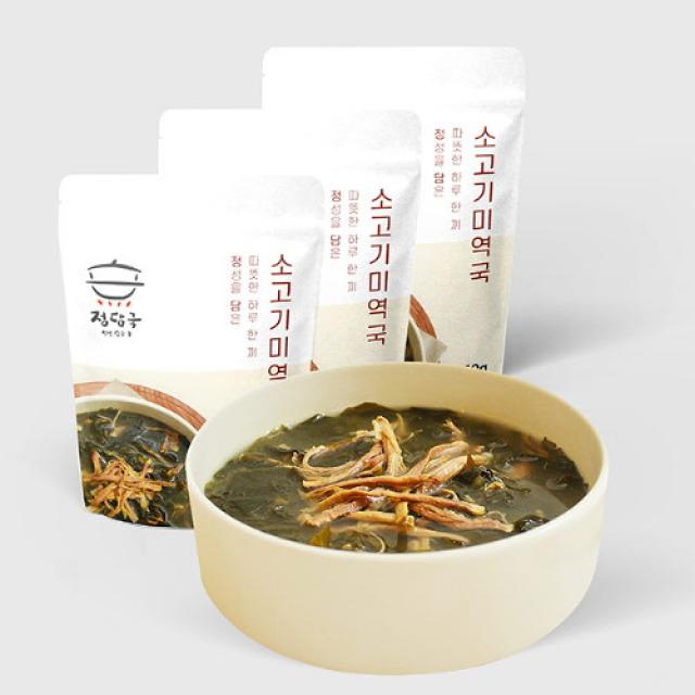 더조은푸드 [정담국] 소고기미역국 450g x 3개간편식 즉석국, 단품없음