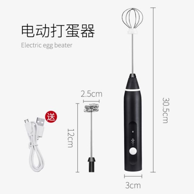 휘핑기 거품기 가정용전기 베이킹 반죽봉 스탠드믹서기 자동 미니 흰자위 기계, T01-블랙색 3파일 조절 포함 2종 반죽헤드