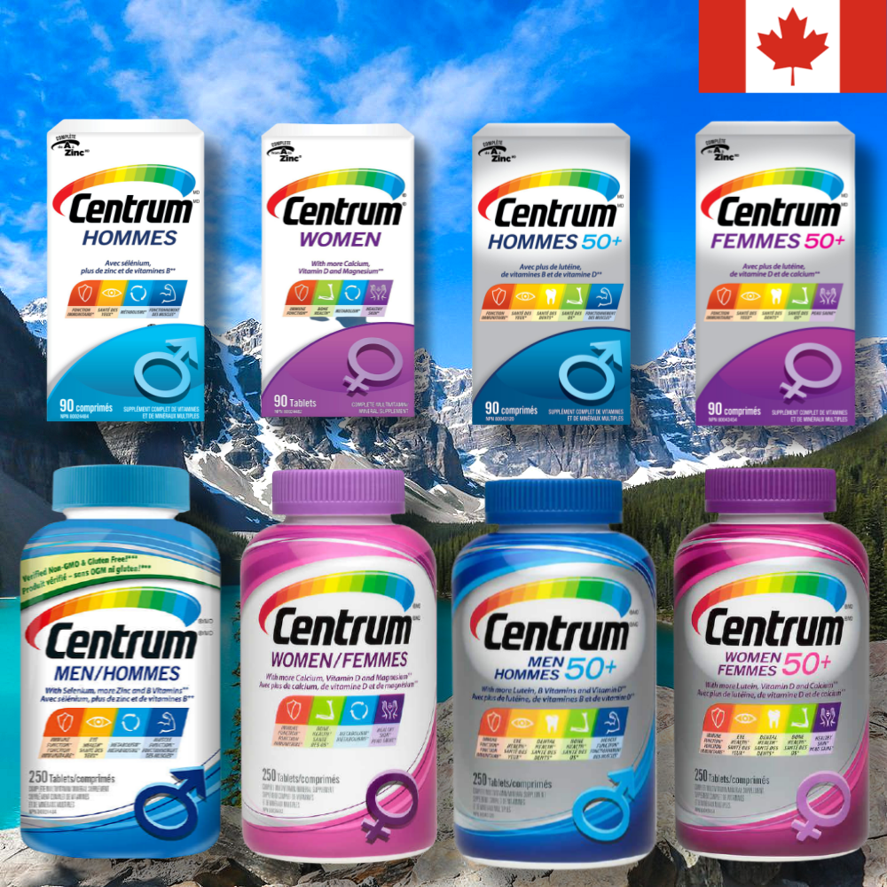 센트룸 종합비타민 남성용 여성용 포맨 포우먼 실버 50+ 대용량 캐나다내수용 90정 250정, 센트룸 여성용 포우먼 실버50+ 250정