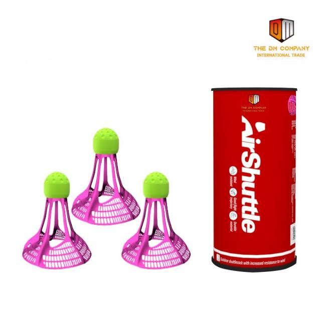 [BWF 등록된 국내유일판매처] 더디엠컴퍼니 에어배드민턴 에어셔틀콕 1통 (3개입) 나일론셔틀콕 야외셔틀콕