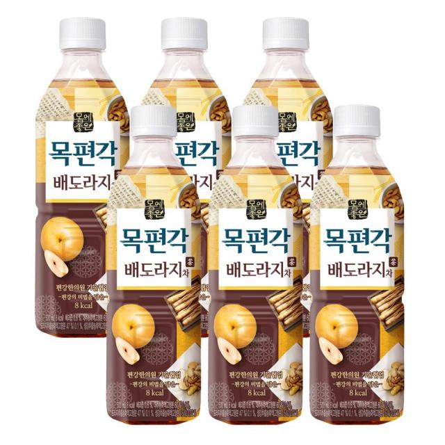 해태htb 몸에좋은 목편각 배도라지차 500ml x 6펫, 6개