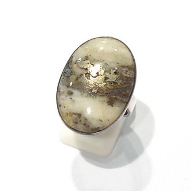 [블루케이] 황철석 철광석 원석 반지 200528-17