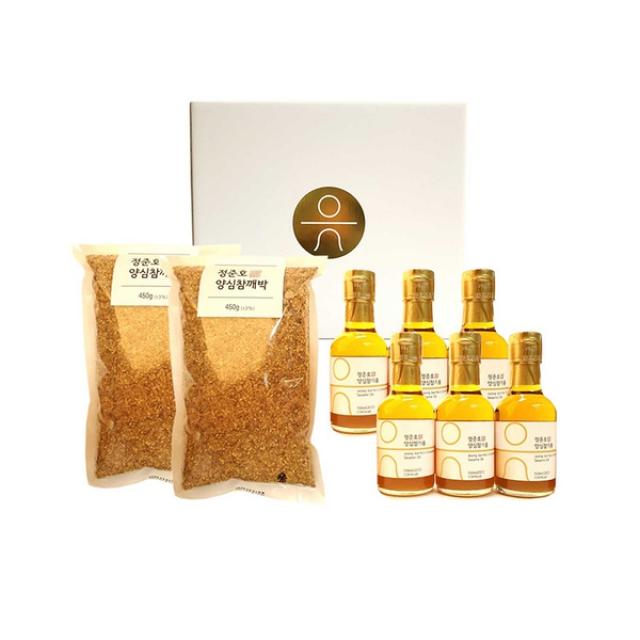 양심참기름 [양심참기름]정준호 양심 참기름 6종세트 + 참깨박 900g, 없음