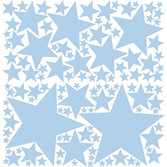 극장 장식 119 분리형 벽 스티커 베이비 블루 박탈 (Large Baby Blue), Large, Baby Blue