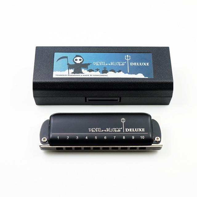 (관부가세포함) 하모니카 Devil Blues Deluxe ten hole blues harmonica 10 hole beginner DBD DB PADDY-609959278880, C 키 + 3 개월 회원권 (화이트 레진 프레임)one