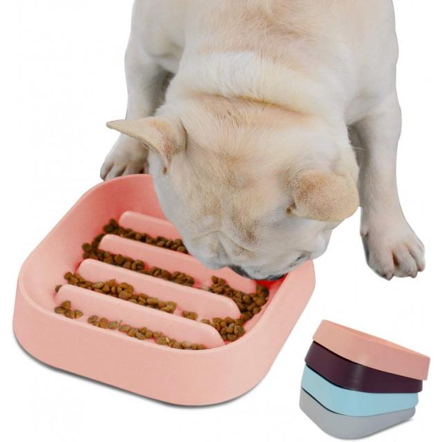 Frenchies Healthy Slow Feeding Dog Bowl for French Bulldog-Slow Feeder Dog Bowl Fun Feeder 질식 없