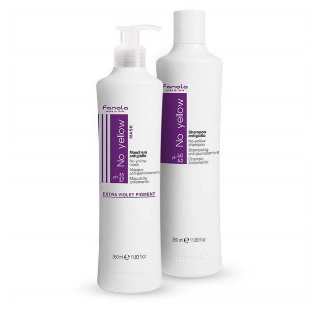 Fanola 파놀라 노 옐로우 보색샴푸 앤 마스크 350ml No Yellow Shampoo Mask, 단일상품