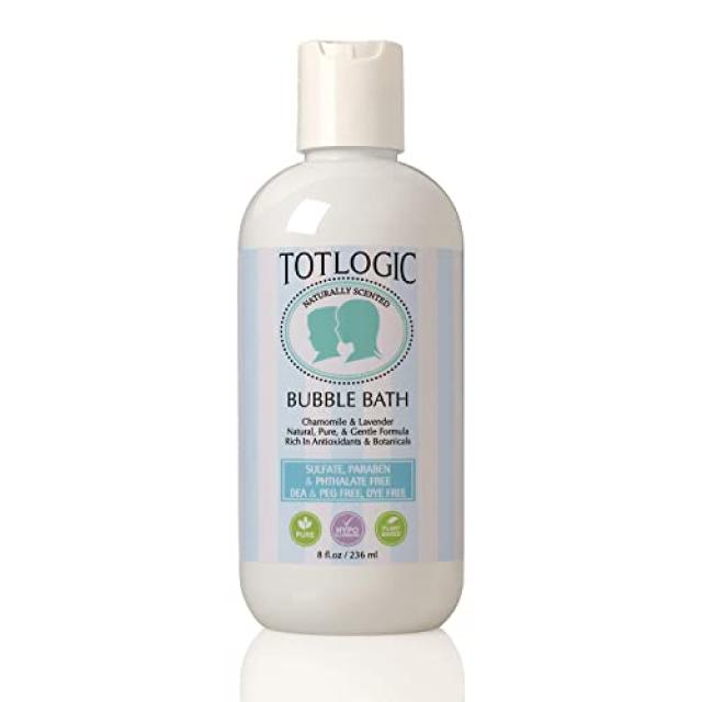 totlogic 황산염 프리 버블 욕 - 8 oz 원래 경증 반전 방지 산화 방지제 히드 록시 벤조 에이트 프탈레이트 없음 황산염 없음, 본상품