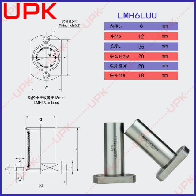 볼부시 수입 UPK 고속 소음방지 갈래로 가선을 두르다 에이라인 띠플랜지 자리 연장 LMH6LUU 베어링 4911467899