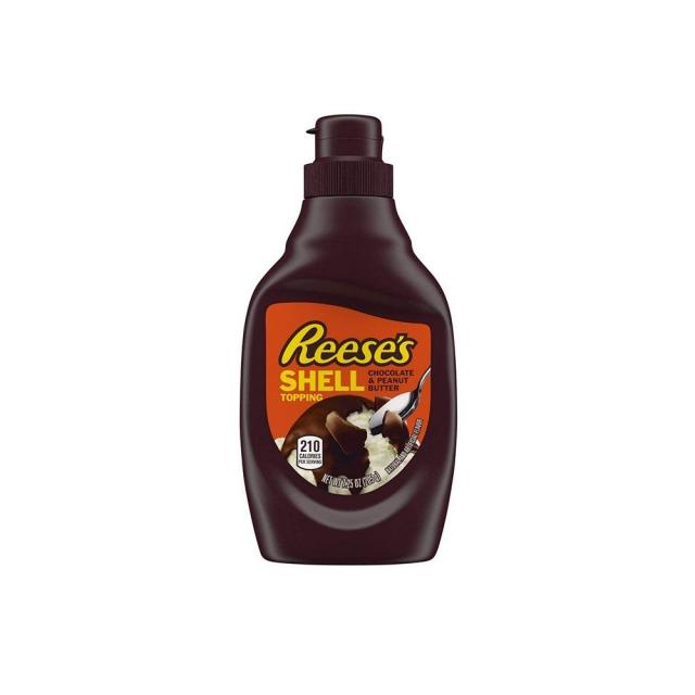 Reeses Peanut Butter Shell Topping 리스 땅콩 버터 쉘 토핑 7.25oz 병, 1개