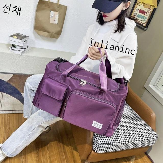 선래 여행가방 대용량 초대형 여행가방 여자 핸드백 대용량 남자 방수 가볍다 출산을 기다리다 수납하다 단거리 외출하다 여행가방 여행가방 벚꽃가루 트럼펫, {