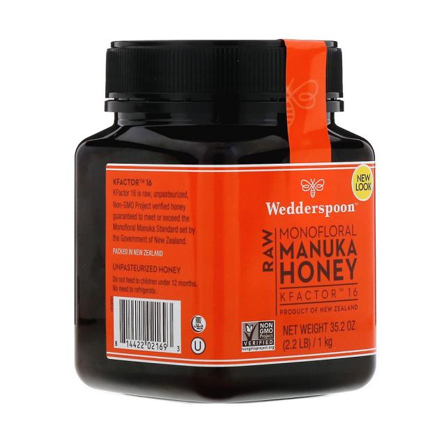 Wedderspoon Raw Monofloral Manuka Honey 웨더스푼 로우 단일화 마누카꿀 KFactor16 2.2 lb(1kg) 1개