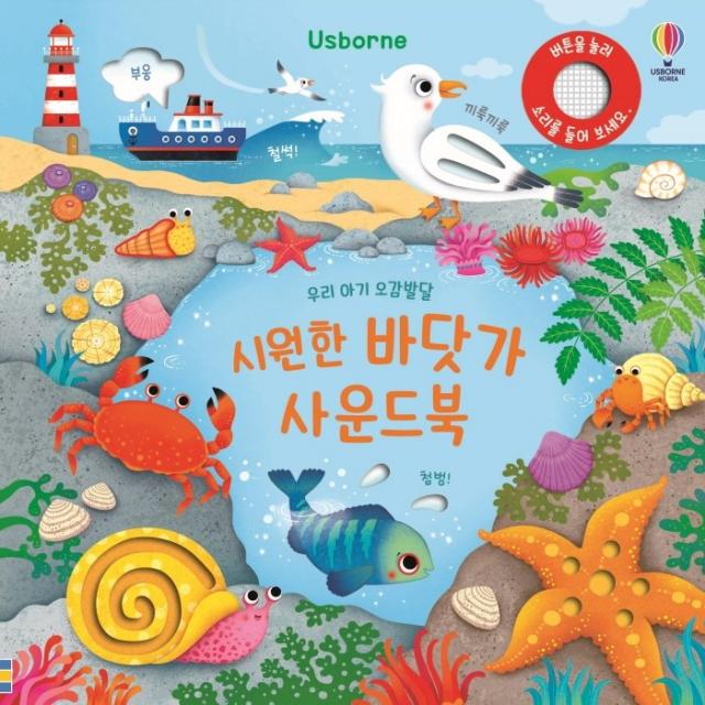 Usborne 우리 아기 오감발달 시원한 바닷가 사운드북 어스본코리아 샘 태플린 글/페데리카 아이오사 그림