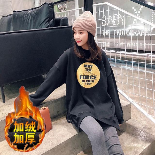 임부 봄웨어 외출 패션 서구화 임부룩 매콤 엄마 개성 춘추 상의 t