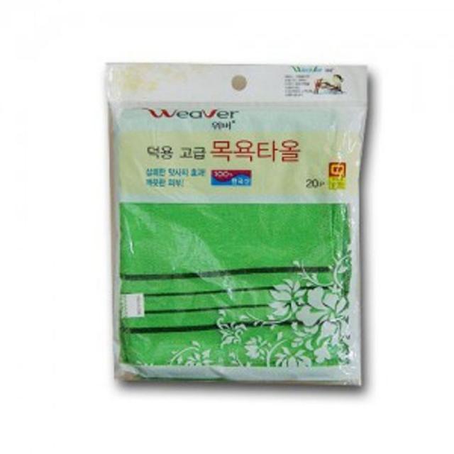 182 제이몰 / 위버 목욕타올 20p 목욕타월 바디타올 때타올 타월 송월타올 목욕용품 샤워볼 때수건/샤워타월, 단일 수량