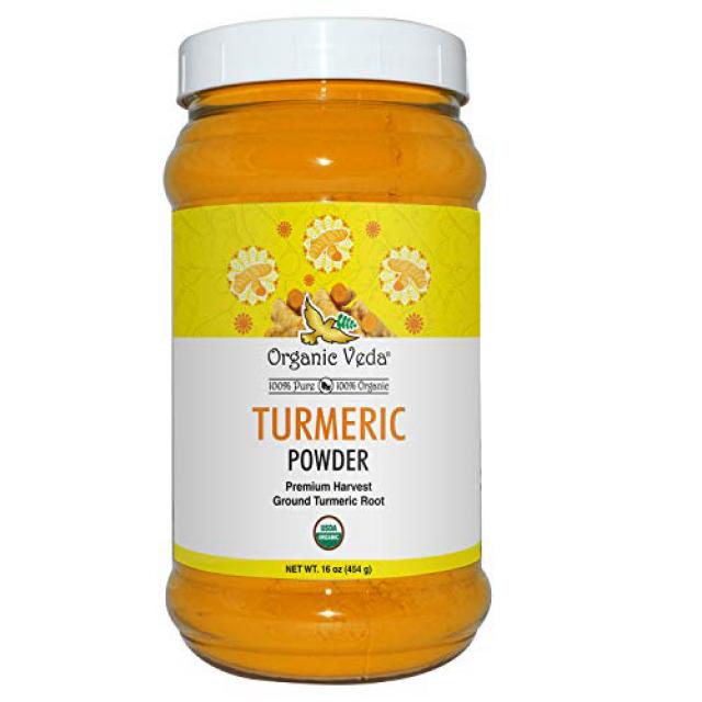 Organic Veda Turmeric Powder – 100% Pure and Organic USDA Certified Ultra-Fine Turmeric Root Powder, 1