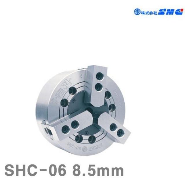 (반품불가)(화물착불)SMC 3-JAW 고속 중실형 파워척 SHC-06 8.5mm 13kg SY-1020R (1EA) 밀링머신 단동척 선반척 선반심압대 인덱스 절삭 초경 공작 공작