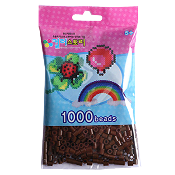 컬러비즈 5mm55g1000개900원, 1000개, S12_싱글비즈 밤색(NutBrown)