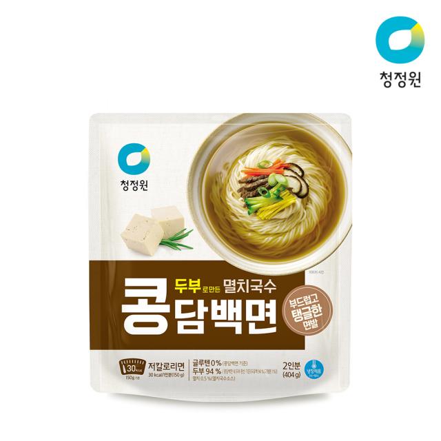 청정원 두부로 만든 콩담백면 두부면 멸치국수 404g 3개, 단품