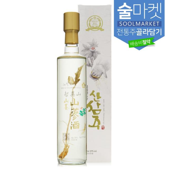 술마켓 200여종 유명 전통주 내맘대로 골라 담기 합배송, 1병, 지리산 국화주 산양 산삼주 20도 375ml