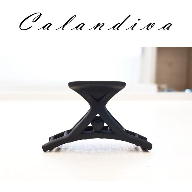 [Calandiva] PC소재 무광 블랙 집게핀 (약 58*39mm )