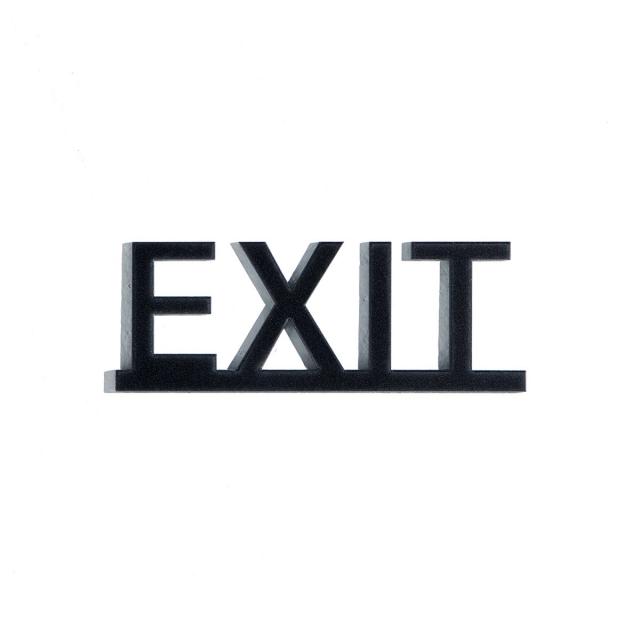 디자인스튜디오투명 EXIT 출구 표지판 표시 문구 도어사인, 검정색