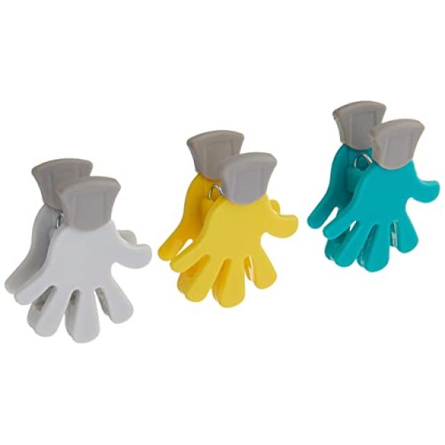 EOM 스펙트럼 다각화 된 휴대용 칩 클립 3 개의 귀여운 기발한 냉장고 자석 질감 된 플라스틱 그립 안전 수건 가방 키 사진 1 1 - E089200GO45AMY5, 기본