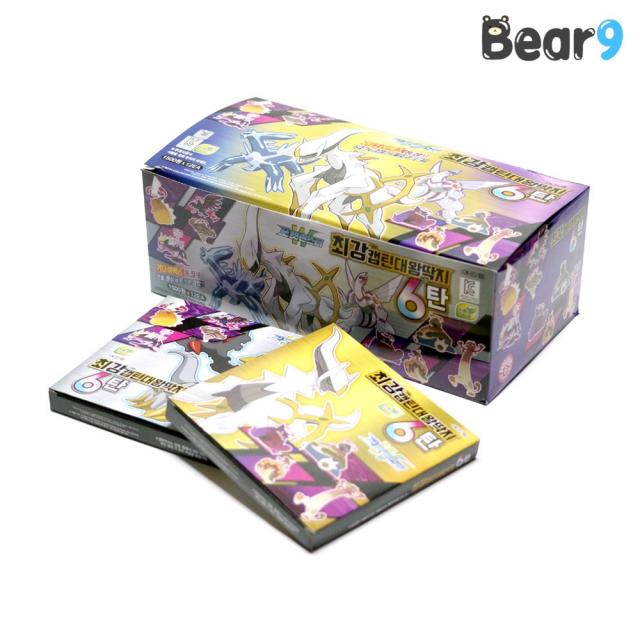1500 포켓몬스터W 최강캡틴대왕딱지 6탄 BOX(12개입) 거다이맥스 전설 환상 포켓몬 딱치지기 놀이 고무딱지, 단품