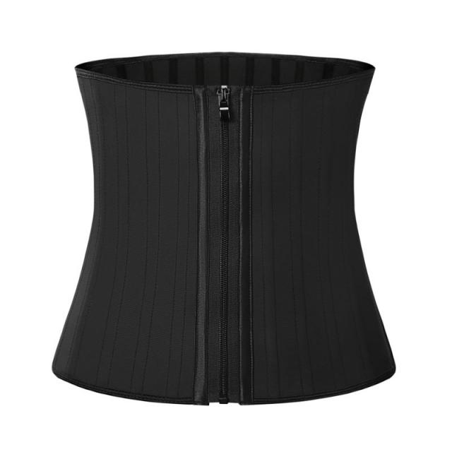 겨울운동 폭 땀 콤팩트함 탄력 CORSET 자물쇠를 당기다 복대 여성 산후 허리 보정 봉인함 슬림핏 몸 3140734489, 8669 블랙 25 뿌리 철골 지퍼형, L