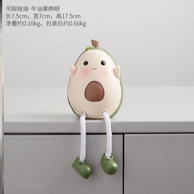 인테리어소품 탁상 흔들시계 소품 옷장 장식 장식품 귀여운 침실 셀럽 방 수납장, T18-F35-밀크오일 과일-뜬눈