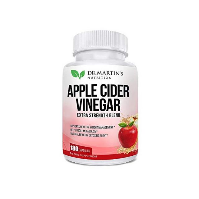 Pure 1950mg Apple Cider Vinegar 180 Capsules Supplement Extra Strength 1950mg Healthy, One Color, One Size