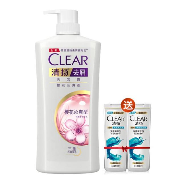 맑은 CLEAR 비듬형 샴푸 남녀 적용으로 1000g 샴푸 벚꽃 친숙형