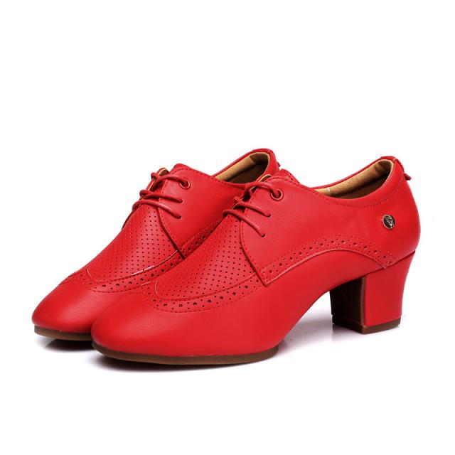 무용신발 전업 라틴 댄스슈즈 성년 실외 뛰다 교우 소프트 밑창 미들굽 수병 모던 광장 춤 여성신발 659979663, 41, 5cm 따르다 레드 직접적 실내 실외
