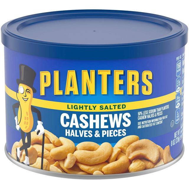 Planters Lightly Salted Cashew Halves Pieces (8 oz Canister) 파종기 살짝 소금에 절인 캐슈 반쪽 및 조각 (226.8g 용기), 1