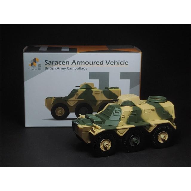 Tiny 1/72 11 Saracen Armoured Vehicle British Army Camouflage 소방차 자동차 모형 합금 모형 한정판 수집하다