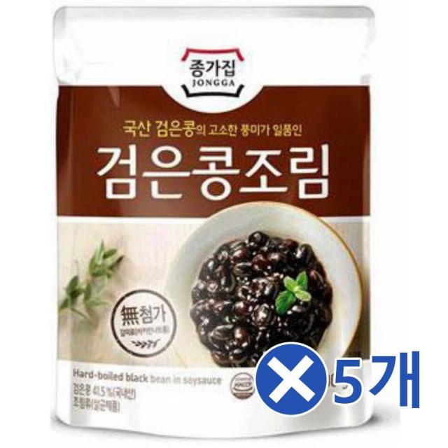 종가집 검은콩조림 콩자반x5개 혼밥러 자취생 콩요리 조림요리 콩자반 맛있는 맛나는 맛난 반찬배송 혼밥반찬 조림류 밥반찬 조림, 종가집 검은콩조림60g