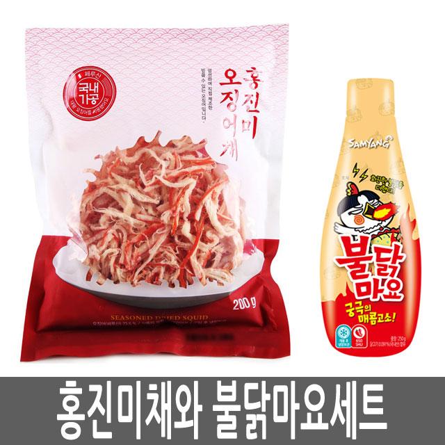 홍진미채 200g + 불닭마요 250g 홍진미불닭마요세트