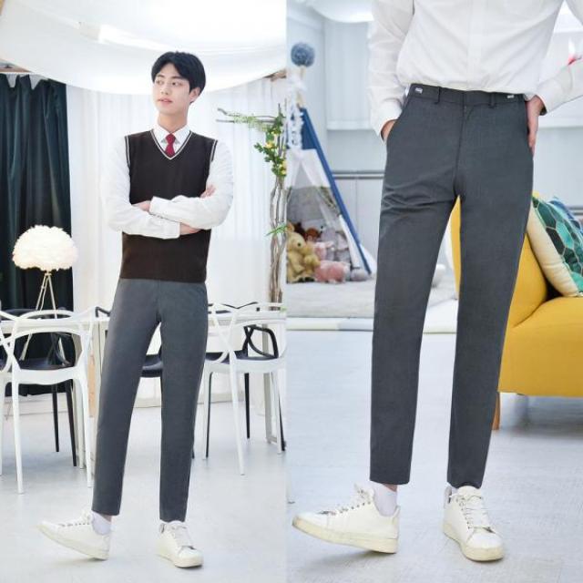 (허리조절) 스판 그레이 교복바지 남자 교복바지 여자교복바지 남자교복바지 교복 교복쇼핑몰 남자교복 고등학교교복 남성정장바지 남자정장바지 남자슬랙스