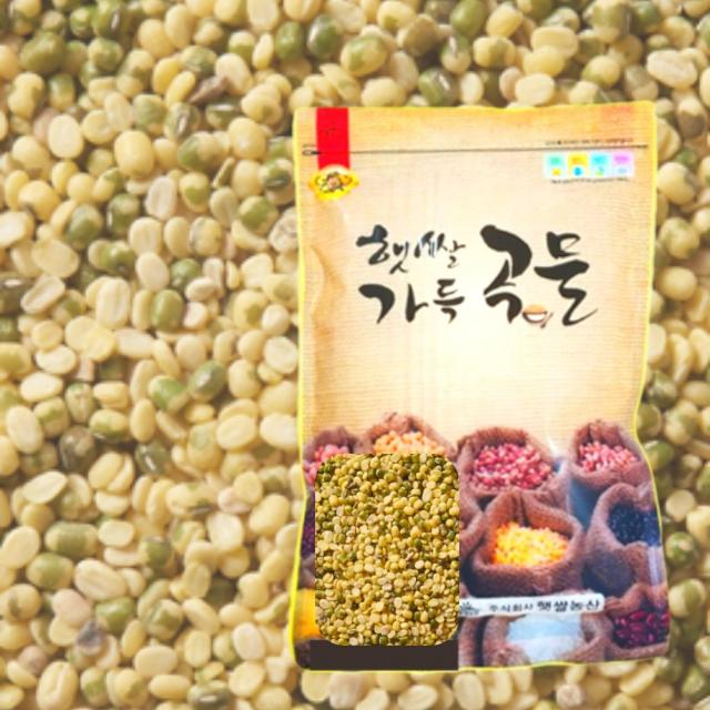 [햇쌀푸드] 21년산 맛있는 잡곡 깐녹두 2kg 수입산 깐 녹두 녹두전, 단품