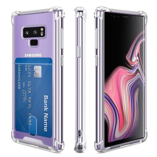 원바이원 갤럭시 투명 카드 케이스 포켓 수납 실리콘 젤리 슬림 갤럭시S10 5G 갤럭시S9 플러스 노트9 노트10 휴대폰