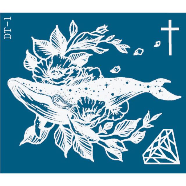 재사용가능 헤나타투 셀프헤나도안, 1개, DT-1