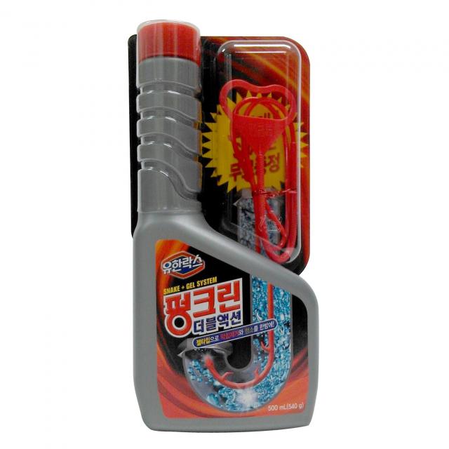 펑크린 더블액션 배수구 세정제 500ml + 배수관 이물질 제거 기구 세트, 5세트