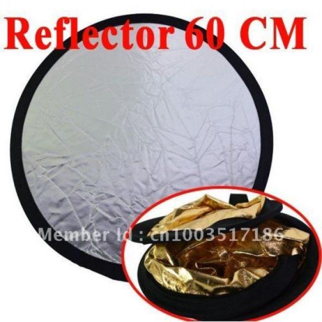 [해외] 60 센치 컴팩트 라이트 리플렉터 디스크 실버 화이트 사진 장비, 상세내용표시