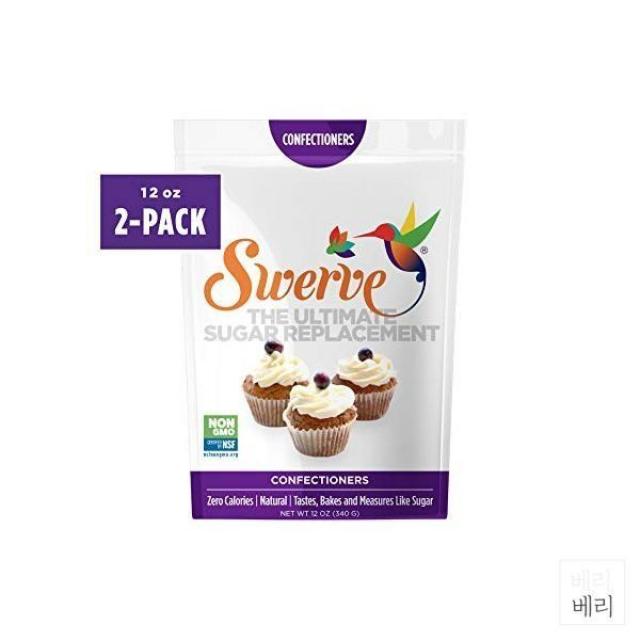 Swerve Sweetener Confectioners 스월브 설탕 대체 단맛 첨가제 12oz(340g) 2팩